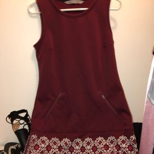 Athleta tank top dress with fleece lining